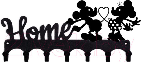 Изображение товара Ключница настенная KN Мышки (черный)