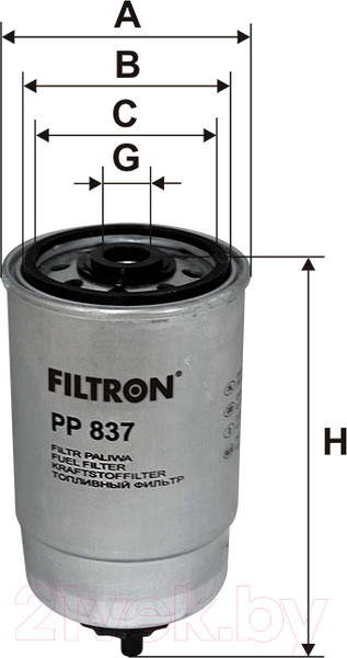 Изображение товара Топливный фильтр Filtron PP837