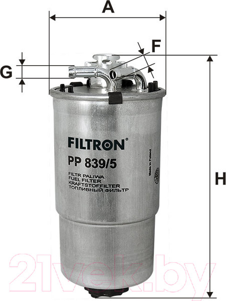 Изображение товара Топливный фильтр Filtron PP839/5