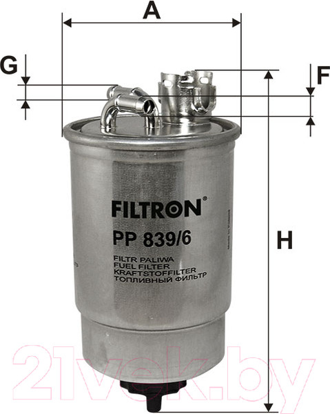 Изображение товара Топливный фильтр Filtron PP839/6