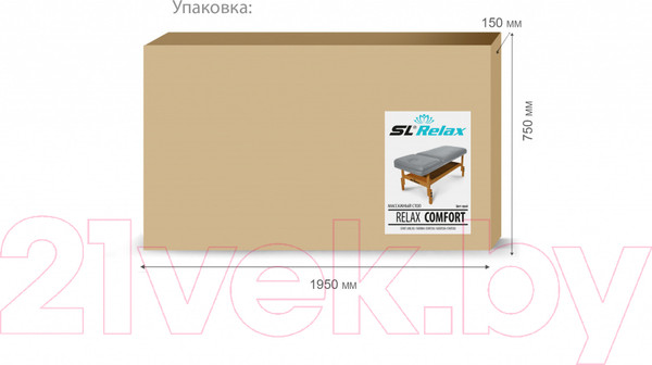 Изображение товара Массажный стол SL Relax Comfort №4 (серый)
