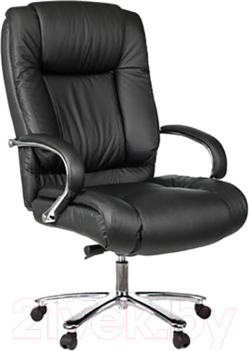 Изображение товара Кресло офисное Бюрократ T-9925 SL/BLACK (кожа черный/хром)