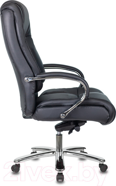 Изображение товара Кресло офисное Бюрократ T-9925 SL/BLACK (кожа черный/хром)