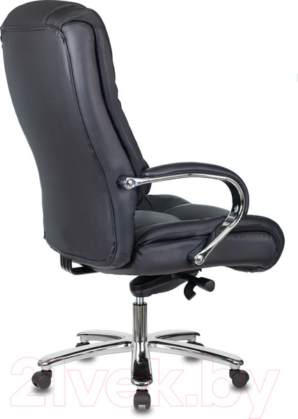 Изображение товара Кресло офисное Бюрократ T-9925 SL/BLACK (кожа черный/хром)
