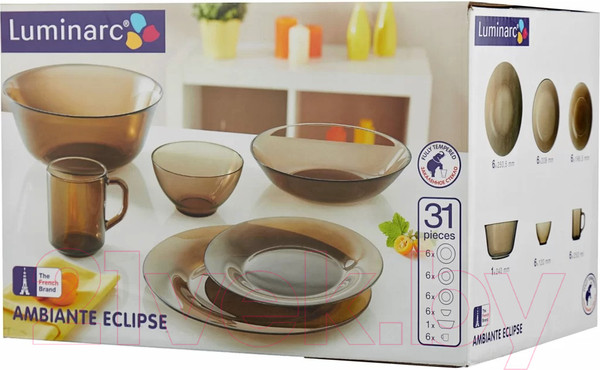 Изображение товара Набор столовой посуды Luminarc Ambiante L5177 (дымчатый)