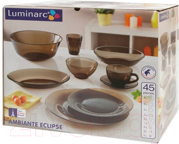 Изображение товара Набор столовой посуды Luminarc Ambiante L5181 (дымчатый)