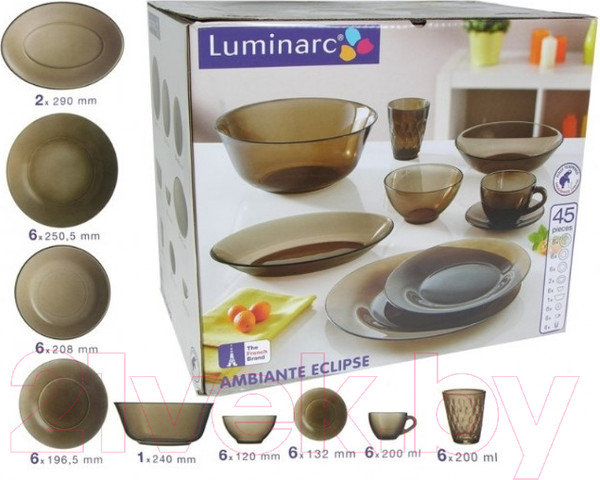 Изображение товара Набор столовой посуды Luminarc Ambiante L5181 (дымчатый)