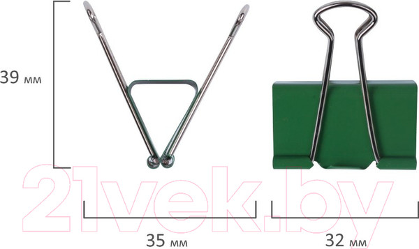 Изображение товара Зажим для бумаги Brauberg 224472 (12шт)