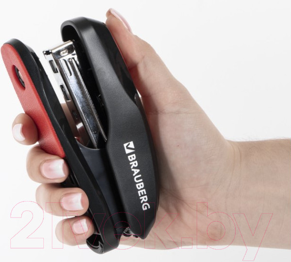 Изображение товара Степлер Brauberg Extra / 229085 (черно-красный)