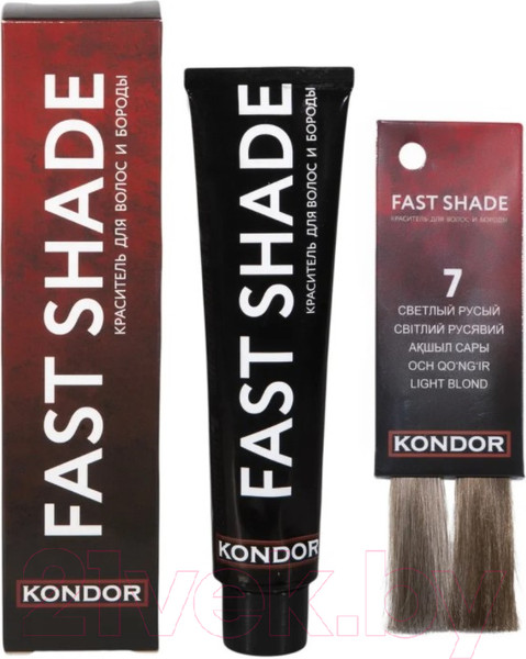 Изображение товара Краска для бороды KONDOR Fast Shade 7 (60мл, светлый русый)