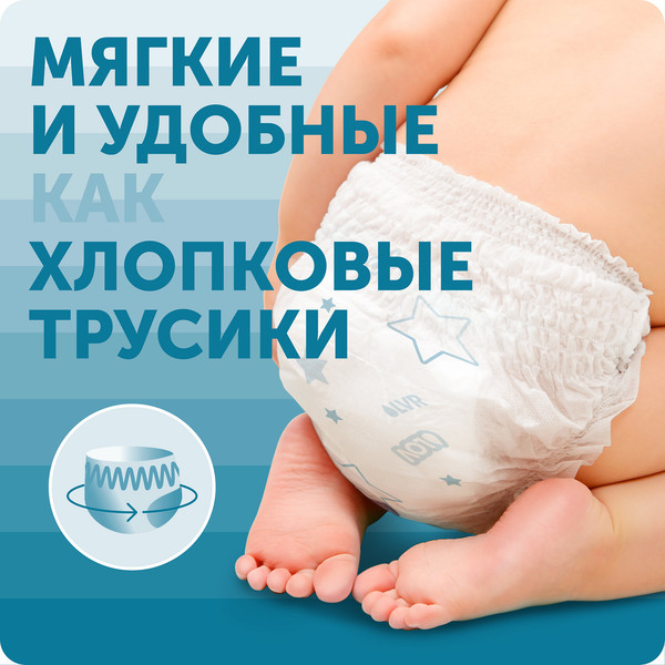 Изображение товара Подгузники-трусики детские Lovular Hot Wind M 6-11кг / 429651 (23шт)