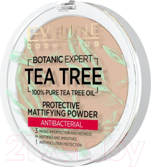Изображение товара Пудра компактная Eveline Cosmetics Botanic Expert Матирующая антибактериальная №003 Light Beige (9г)