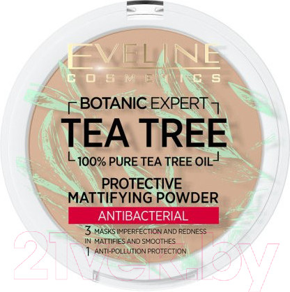 Изображение товара Пудра компактная Eveline Cosmetics Botanic Expert Матирующая антибактериальная №004 Beige (9г)