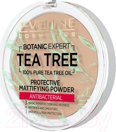 Изображение товара Пудра компактная Eveline Cosmetics Botanic Expert Матирующая антибактериальная №004 Beige (9г)