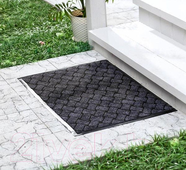 Изображение товара Коврик грязезащитный Kovroff Крафт 80x120 / 70902 (серый)