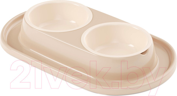 Изображение товара Миска для животных Альтернатива Мур-мяу / М8495 (бежевый)