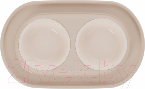 Изображение товара Миска для животных Альтернатива Мур-мяу / М8495 (бежевый)