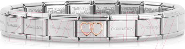 Изображение товара Звено для браслета NominatioN Два сердца 430104/08