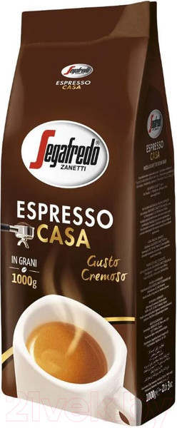 Изображение товара Кофе в зернах Segafredo Zanetti Espresso Casa / 200.001.075 (1кг)