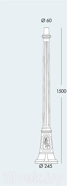 Изображение товара Столб для уличного светильника Fumagalli Artu 000.158.000.A0