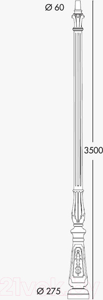 Изображение товара Столб для уличного светильника Fumagalli Horeb 000.208.000.A0