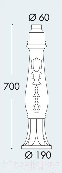 Изображение товара Столб для уличного светильника Fumagalli LafetR 000.162.000.A0