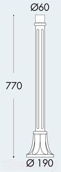 Изображение товара Столб для уличного светильника Fumagalli MizarR 000.151.000.A0