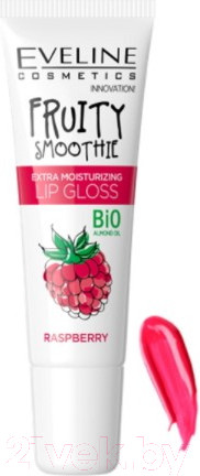 Изображение товара Блеск для губ Eveline Cosmetics Fruity Smoothie Raspberry (12мл)