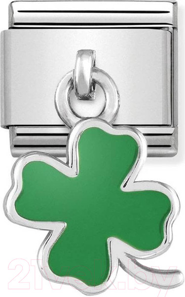 Изображение товара Звено для браслета NominatioN Подвеска Зеленый клевер 331805/01