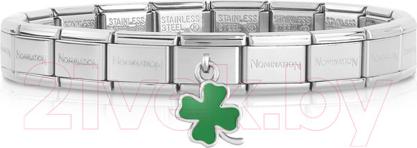 Изображение товара Звено для браслета NominatioN Подвеска Зеленый клевер 331805/01