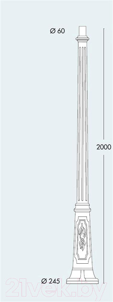 Изображение товара Столб для уличного светильника Fumagalli Ricu 000.157.000.A0