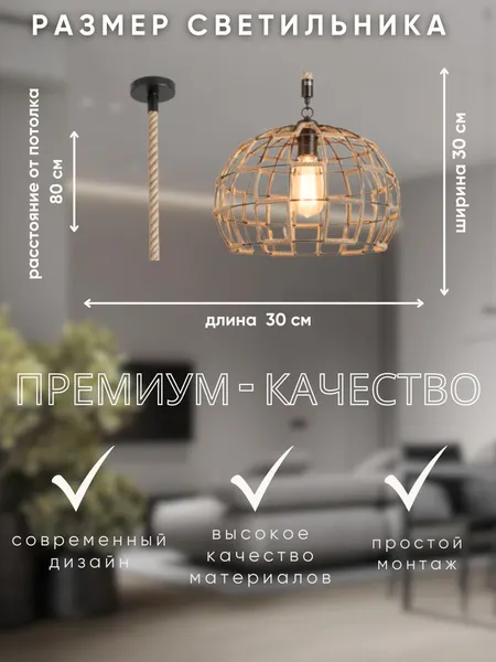 Изображение товара Потолочный светильник Aitin-Pro НСБ H605/1 (черный/коричневый)