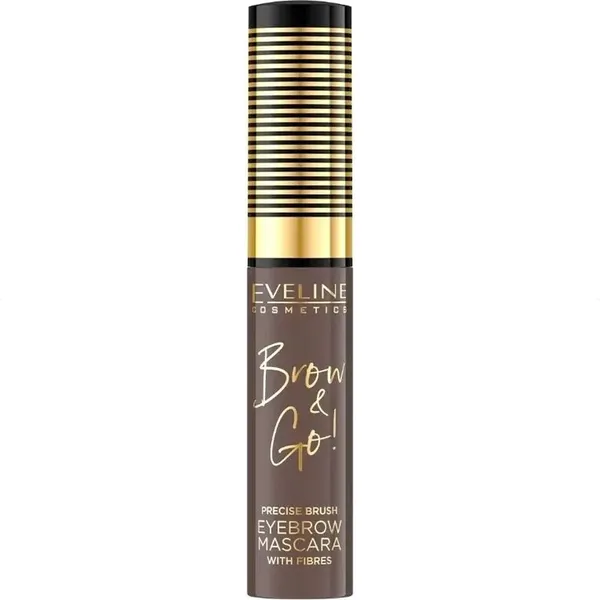 Изображение товара Тушь для бровей Eveline Cosmetics Brow & Go! стойкая с микрофиброй 04 Ash Brown (6мл)