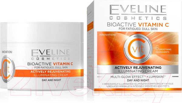 Изображение товара Крем для лица Eveline Cosmetics С экстрактом Витамина С Омолаживающий (50мл)
