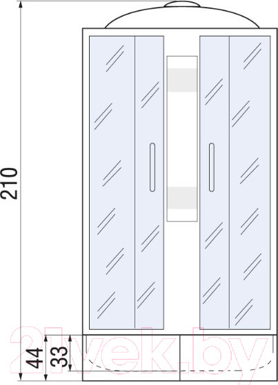 Изображение товара Душевая кабина RIVER Nara 120/90/44 МТ L