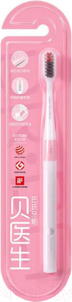 Изображение товара Зубная щетка Dr. Bei Bass Classic Pothook (Pink)