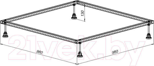 Изображение товара Каркас Aquanet 98x98 / 267176