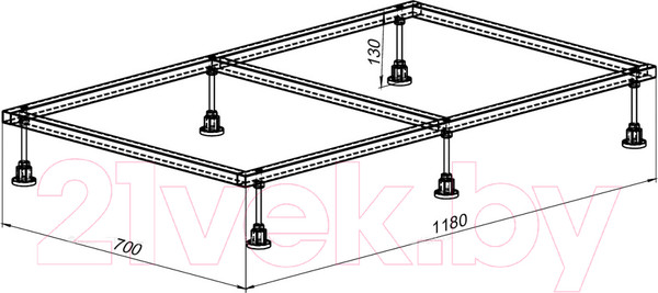 Изображение товара Каркас Aquanet 120x80 / 267177