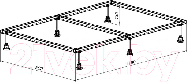 Изображение товара Каркас Aquanet 120x90 / 267178