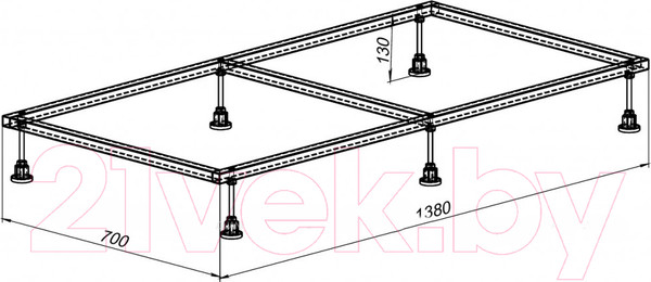 Изображение товара Каркас Aquanet 138x70 / 267179