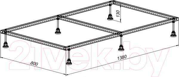Изображение товара Каркас Aquanet 138x80 / 267180