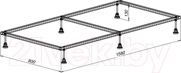 Изображение товара Каркас Aquanet 158x80 / 267182