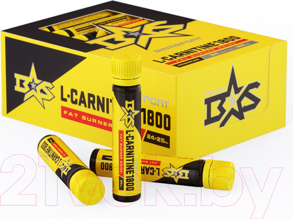 Изображение товара L-карнитин Binasport Питьевой 1800мг (24шт по 25мл, лимон)