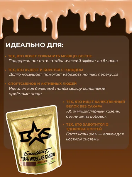 Изображение товара Протеин Binasport Мицеллярный 100% (1000г, персик)