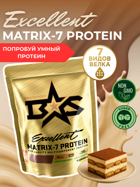 Изображение товара Протеин Binasport Экселент Матрикс-7 (1000г, тирамису)