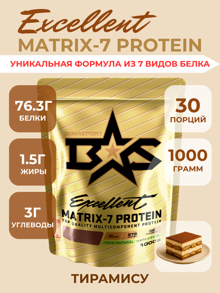 Изображение товара Протеин Binasport Экселент Матрикс-7 (1000г, тирамису)