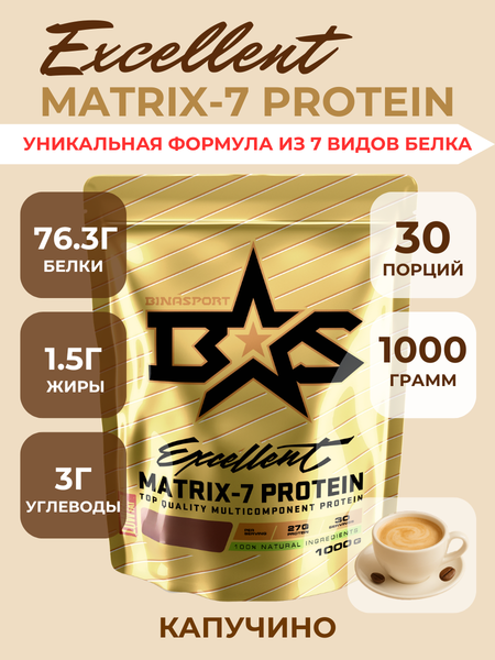 Изображение товара Протеин Binasport Экселент Матрикс-7 (1000г, капучино)