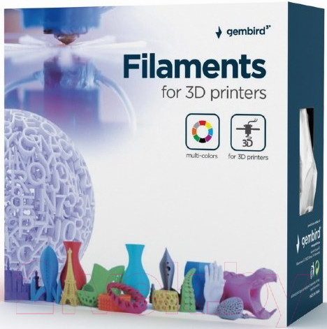 Изображение товара Пластик для 3D-печати Gembird PLA 3DP-PLA1.75-01-B (1.75мм, 1кг, синий)
