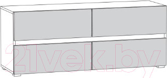 Изображение товара Тумба Mobi Сидней 13.63 (белый премиум/черный 0190 PE/белый глянец ПВХ)