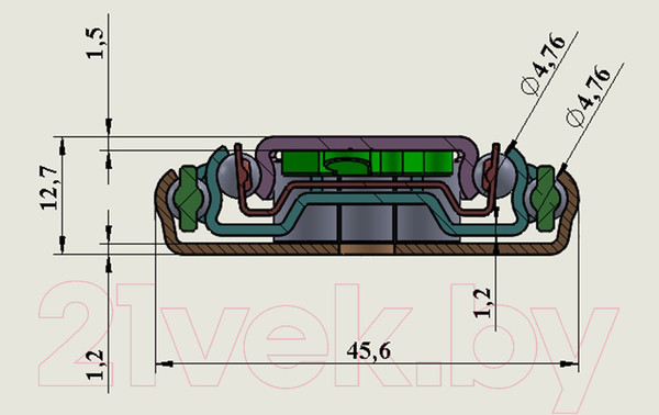 Изображение товара Комплект направляющих мебельных Samet So-Class / 11661451000 (шариковые без доводчика 46/250мм)